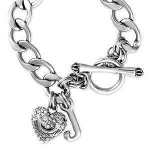 Juicy Couture Pave Banner Heart Starter Bracelet